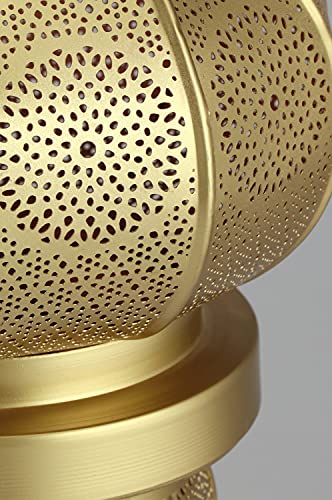 Orientalische Lampe Pendelleuchte Gold Fayna 55cm E27 Lampenfassung | Marokkanische Design Hängeleuchte Leuchte aus… – Bild 8