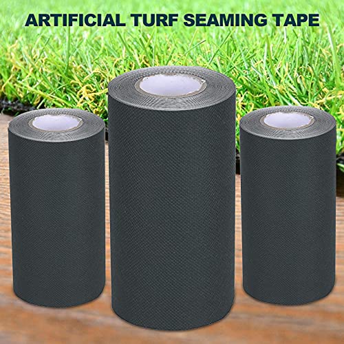 Artificial Grass Tape, Turf Seam Tape, Self-Adhesive Seaming Tape For Lawn Carpet Jointing, Connecting Synthetic Turf Lawn Mat (Black, 6-Inch16.5Ft) #TOP5