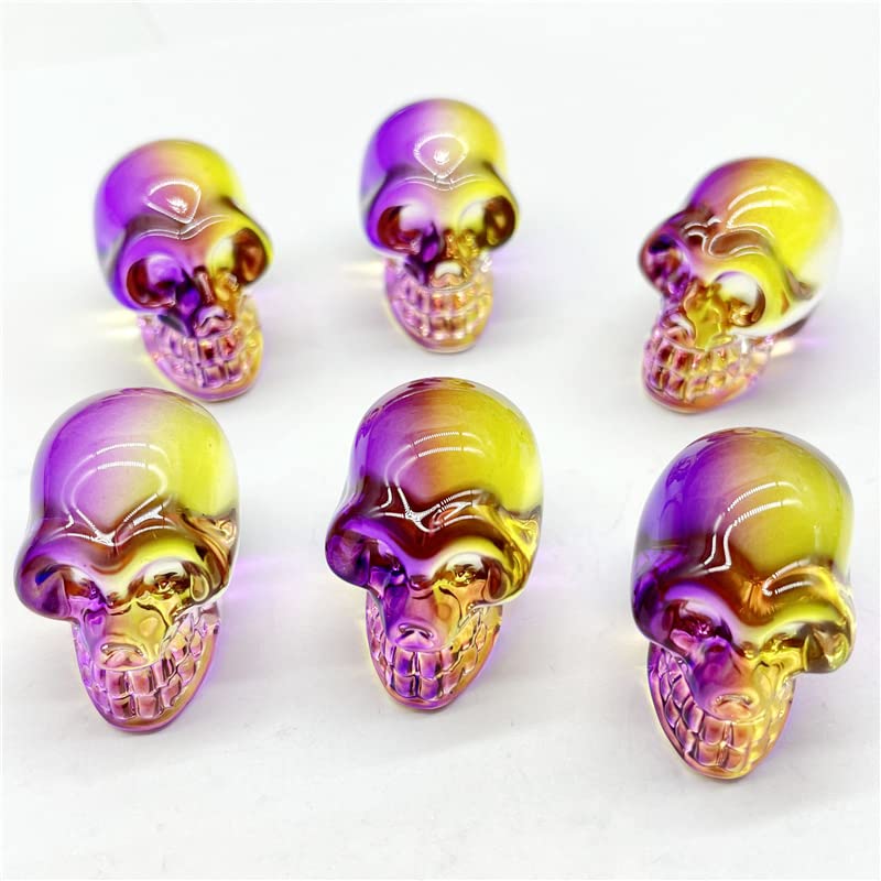 Bijoux accessoire unique en verre crâne irisé No.15 pour vos projets