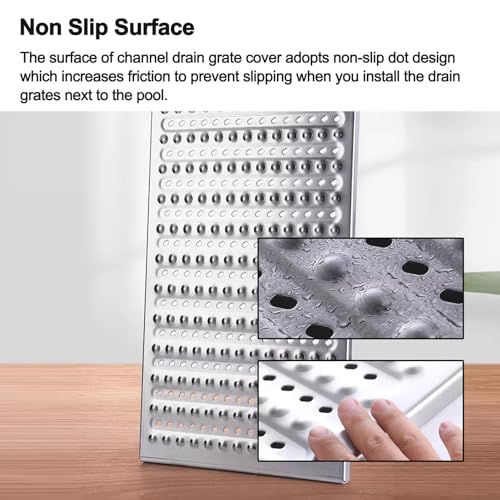 Grille de vidange en acier inoxydable robuste, plaque de finition durable - 6