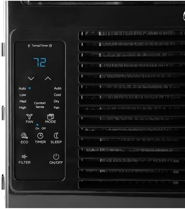 Midea 5,000 BTU Window Air Conditioner with Remote, 150 Sq ft, Black, 3 cooling modes and 3 fan speeds - MAW05R1WBL-T