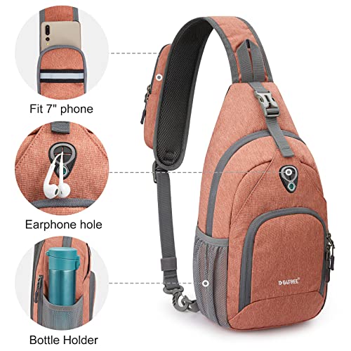G4Free Brusttasche Schulterrucksack Sling Bags Umhängetasche Crossbody Herren Damen für Reise Wandern Radfahren Laufen Klettern