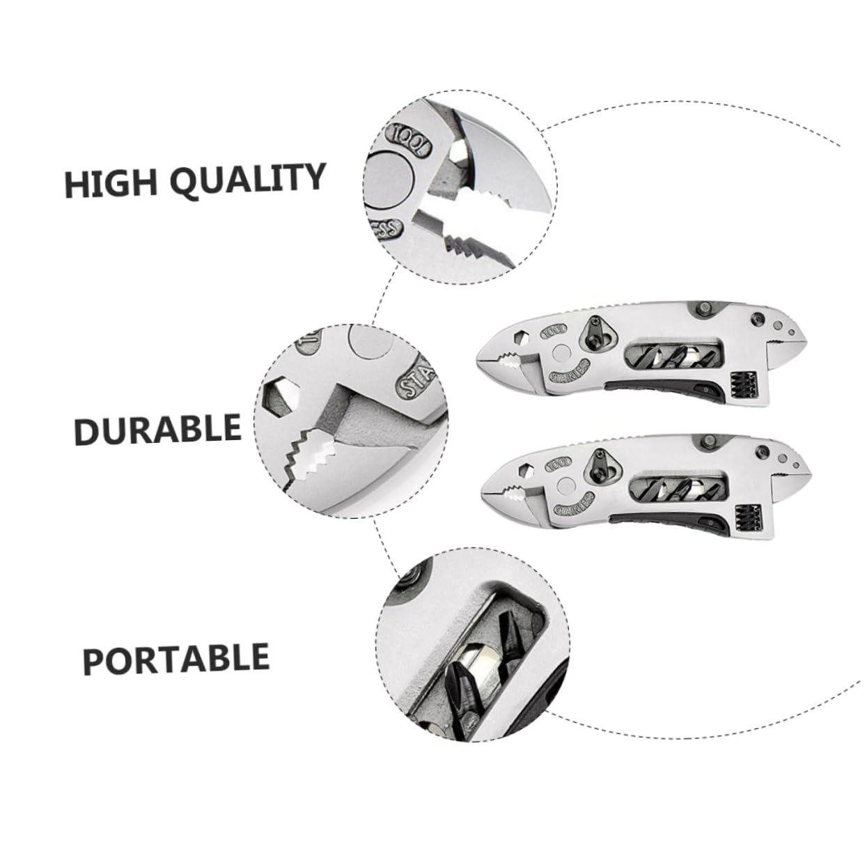 POPETPOP 2 set Pinze Multifunzionali Pinze Da Campeggio Forniture Per Campeggio Attrezzatura Sopravvivenza E Pinze Tascabili Per 2 pezzi * 2