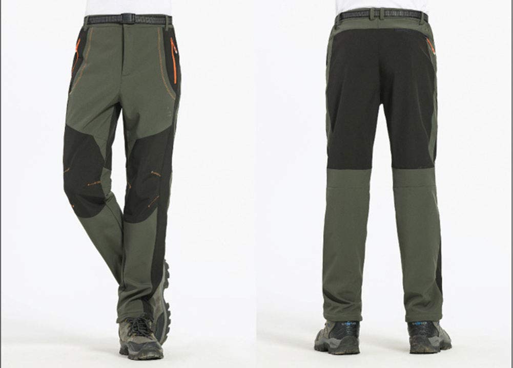 Pantalon Homme Doublé en Polaire Hiver Softshell Pantalon Femme Pantalon Épaississement Coupe-Vent Imperméable Outdoor Sport Camping Randonnée Trekking Pantalon de Montagne