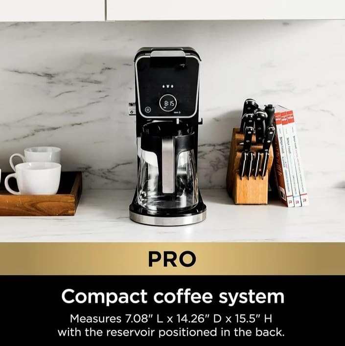 Niinjaa Dual Brew Coffee Maker Pro Specialty Coffee System, Multiple Brew Styles, Built In Frother, Adjustable Reservoir, color Black (modelo CFP 301)