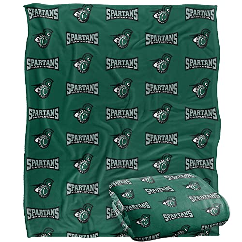 Castleton University Blanket, 60"x80" Logo Pattern Silky Touch Super Soft Throw Blanket