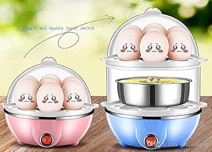 SHOPKART 2 layer Egg Boiler Steamer Cooker Multi-Function Electric Electric Egg Maker For Boiling, Cooking And Frying Egg Boiler / Egg Poacher Machine / 14 Egg Cooker / Egg Steamer