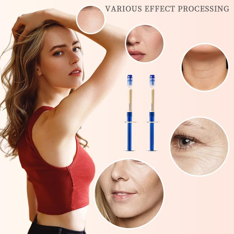 Miniatura 6 de MQN Crema de esencia elástica de colágeno polipéptido, loción de colágeno micromolecular, crema reafirmante que aprieta el levantamiento, 2 unidades