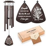 Daughter Gifts from Mom Dad, Daughter Birthday Gifts, 32" Bronze Wind Chimes Gift for Daughter's Birthday, Graduation, Wedding