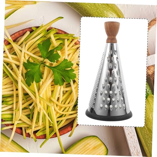 Rallador de Queso Alipis de Acero Inoxidable con Mango de Madera miniatura 7