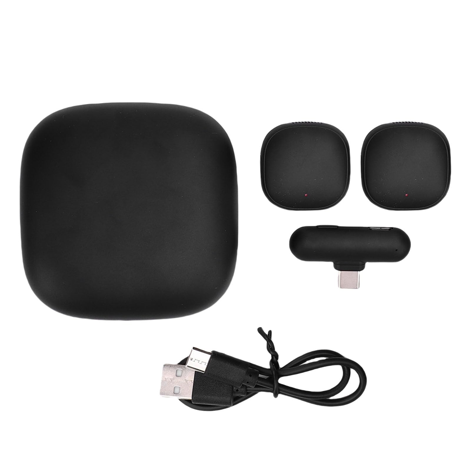 Tbest Bezprzewodowe Mikrofony Lavalier 328 Stóp Zakres AI Redukcja Szumów 2,4 GHz Wireless Lapel MICS z obudową ładowania do Nagrywania Wideo Transmisja na żywo