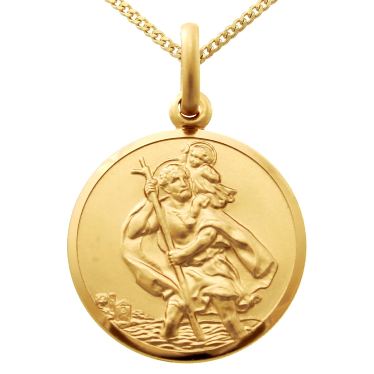 Medaglia di San Cristoforo in argento sterling – Santo patrono dei viaggiatori - Italia Medaglia di San Cristoforo in argento sterling – Santo patrono dei viaggiatori - Italia