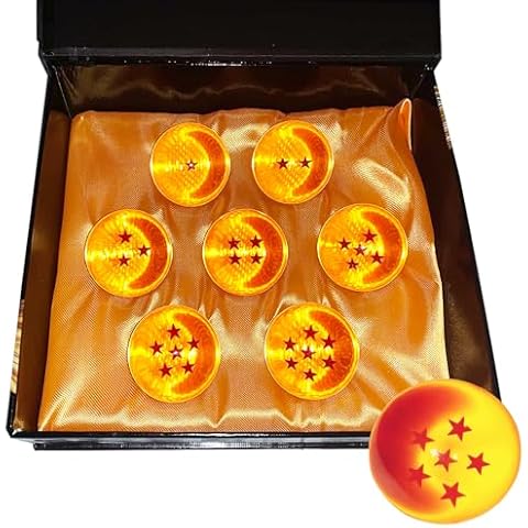KAZETEC New Collectible Medium Crystal Resin Stars Balls Dragon Ball - Anime Collectibles New Gift Box Set of 7pcs(1.7 in in diameter/43 MM in Diameter) Cover
