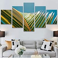 SIGNWIN 5 Panel Canvas Wall Art Palm Tree for Home Decorations Ready to Hang - 60