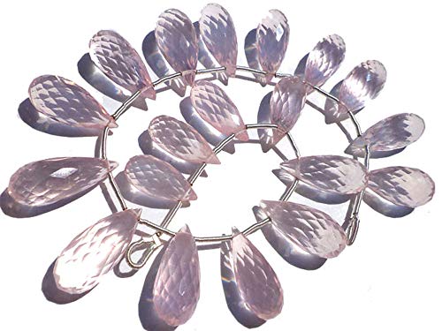 Quartz rose facetté AAA+ perles en forme de gouttes pour bijoux haut de gamme