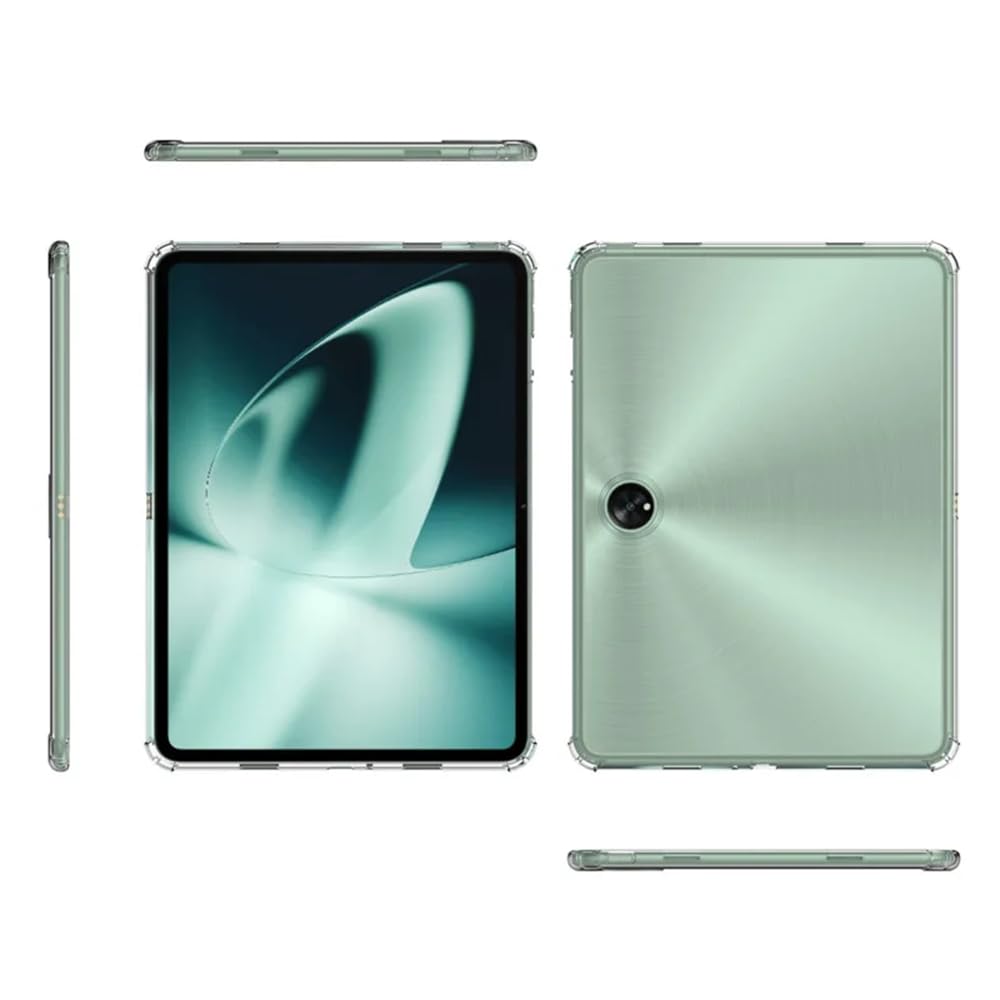 CONAPIKA Cover per Oneplus Pad 2/Oppo Pad 3 PRO, Flessibil Antiurto AntiGraffio Morbida Custodia Protettiva TPU Retro Case con Angoli Rinforzati Ultra Sottile Leggera Trasparente Paraurti Cover