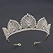 Produktbild WSXEDC Haarschmuck Für Damen Krone, Märchenprinzessin Königin Krone Goldener Halbkreis Hohle Blattform Kristall Stirnbänder Für Mädchen Haarschmuck Braut Hochzeit Geburtstagsfeier Prom Halloween