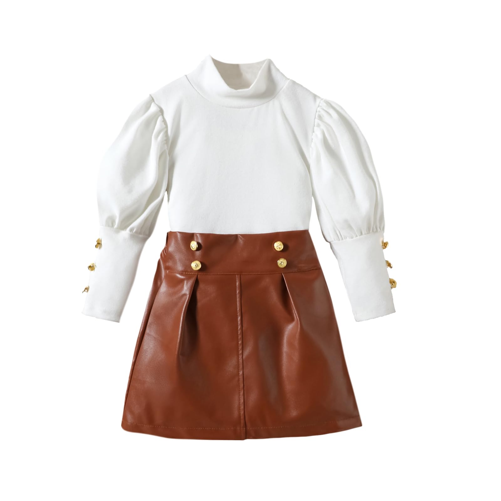 Miipat Completini Bambina Set di Vestiti Autunno Inverno Bambini Ragazze Abiti Maniche Lunghe Pullover con Mini Gonne Set di Abbigliamento Abiti per Ragazze
