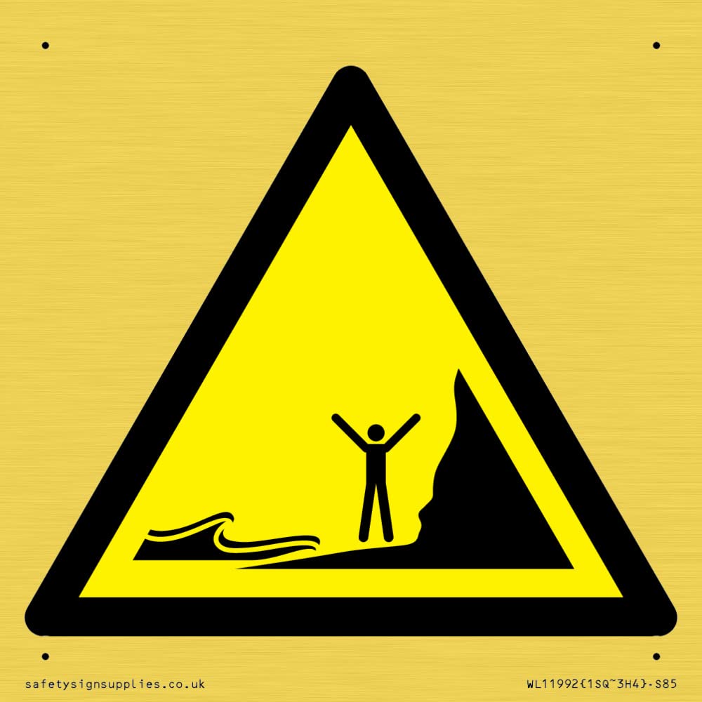 W060 Warning: Incoming tides Sign - 85x85mm - S85