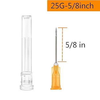 100 Pack 1ml 25 Gauge 5/8 Inch, for Scientific Labs
