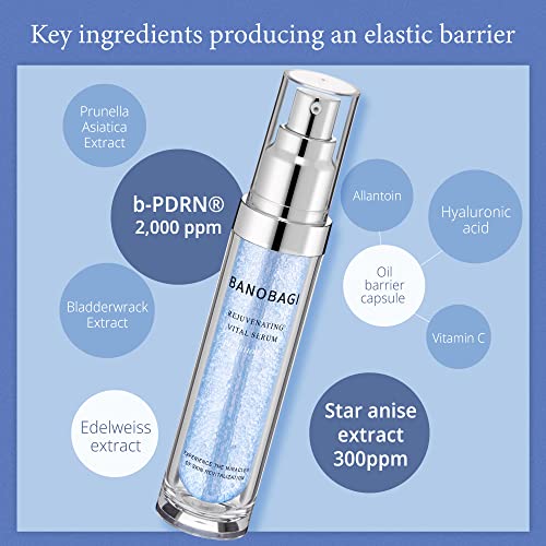 Banobagi Revitalizing Vital Serum | Hydrating Serum For Dry Sensitive Skin | Korean Vitamin C Serum For Face Wrinkle Remover | Skin Barrier Repair & Skin Brightening Serum Glass Skin (1.01 Fl Oz.) #TOP4