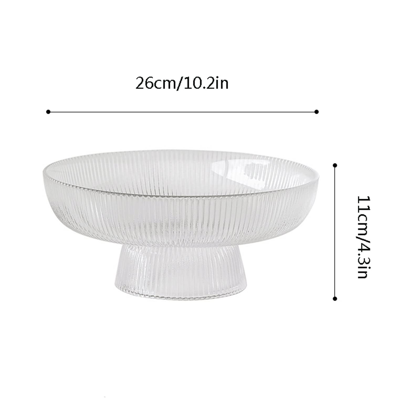 Foodservice Vassoio Vassoio trasparente vassoio di vetro for serving vassoio vassoio di frutta vassoio for la casa adatto for frutta dessert home decor per Feste, Tavolo, Cucina ( Size : B )