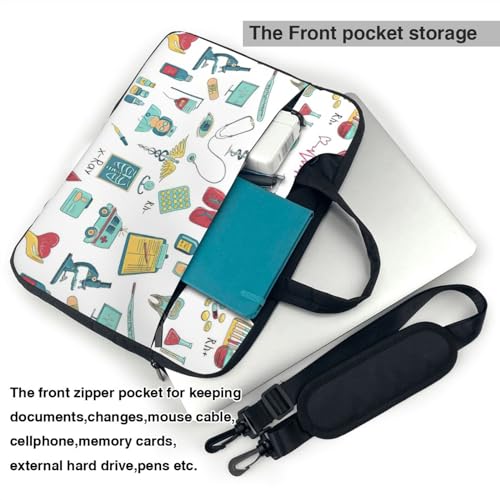 abstraction biology chemistry4 Print Large Capacity Portable Crossbody Cute Laptop Bag For Women Men, 13 14 15.6 in3