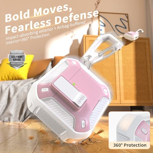 Image of RFUNGUANGO for AirPods 5 /4 Case (2026 /2024) with Lock, Pink