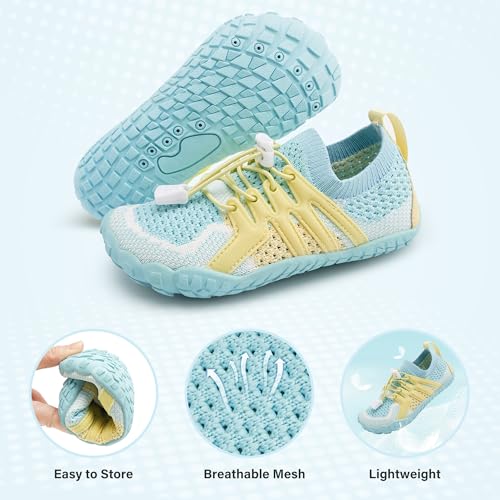 Image of Stelle Water Shoes for Kids Adjustable Laces | Quick Dry Barefoot Non-Slip Shoes with a Roomy Toe Box for Boys and Girls,Beach,Hiking,Toddler to Big Kid