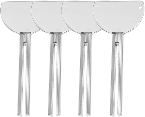 QICAITU - Exprimidor de tubos de 4 piezas, exprimidor de pasta de dientes, tubo de metal, tubo prensatelas, rodillo dispensador de llaves para pasta