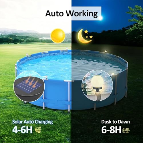 Luces solares de la piscina flotantes e impermeables para accesorios decorativos de exterior 6