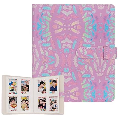 Cpano 256 Pockets Photo Album Compatible with Instax Mini 11/Mini 9/Mini 8/Mini/90 Mini 25/Polaroid Snap PIC-300/HP Sprocket/Kodak Mini 3-Inch Film. (256 Pockets, feather) Cover