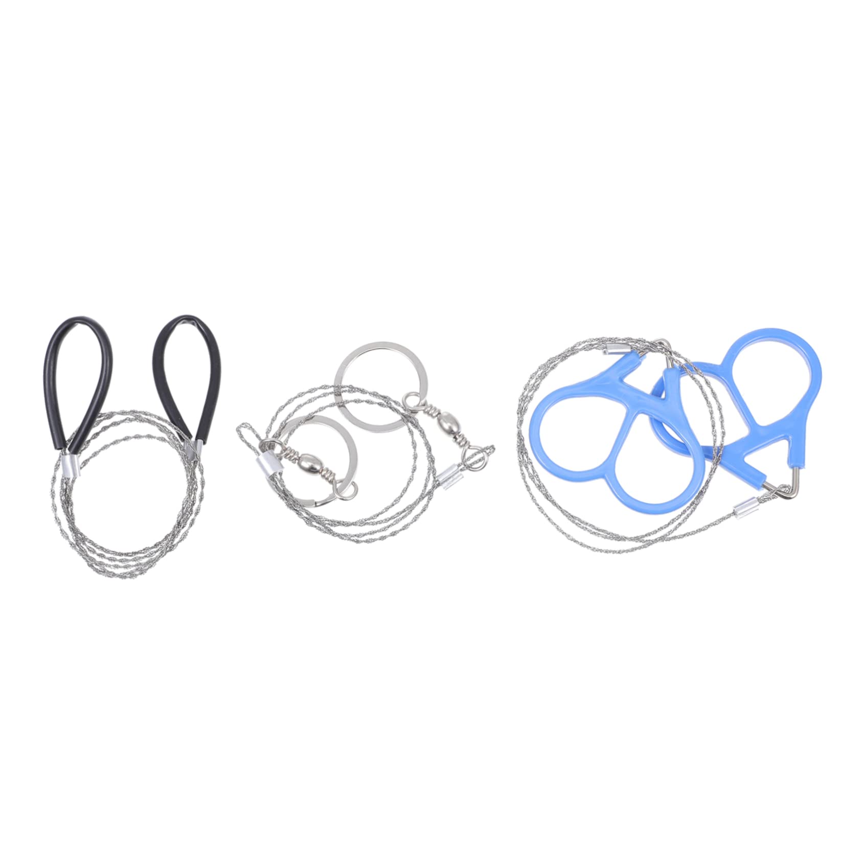 ibasenice 1set Manual Chain Saws Stainless Steel Folding Hand Saws for Camping Hiking Outdoor Adventures and Survival Activities Lightweight and Portable Cutting Tools 3pcs