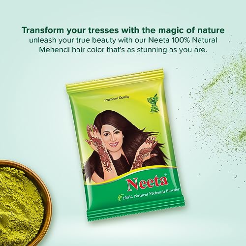 Image of Neeta Mehendi Powder 1 Kg - 100% Natural Henna Mehandi Powder for Hair, Hand & Feet