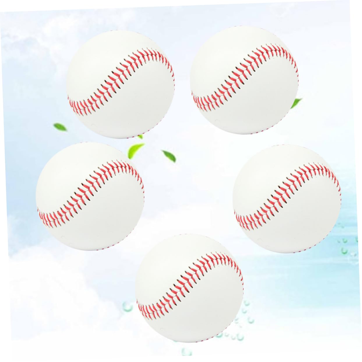 5 Piezas Béisbol Profesional para Entrenamiento Bola de PU Espuma y Resistente Compuesto para Adultos y Jóvenes Interior y Exterior