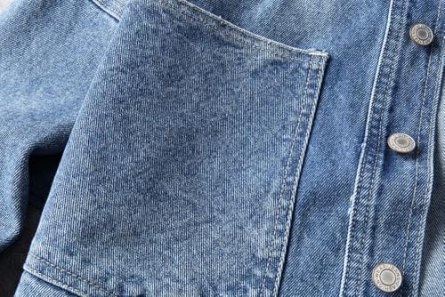 Veste en jean pour homme avec imprimé floral de style asiatique - 3