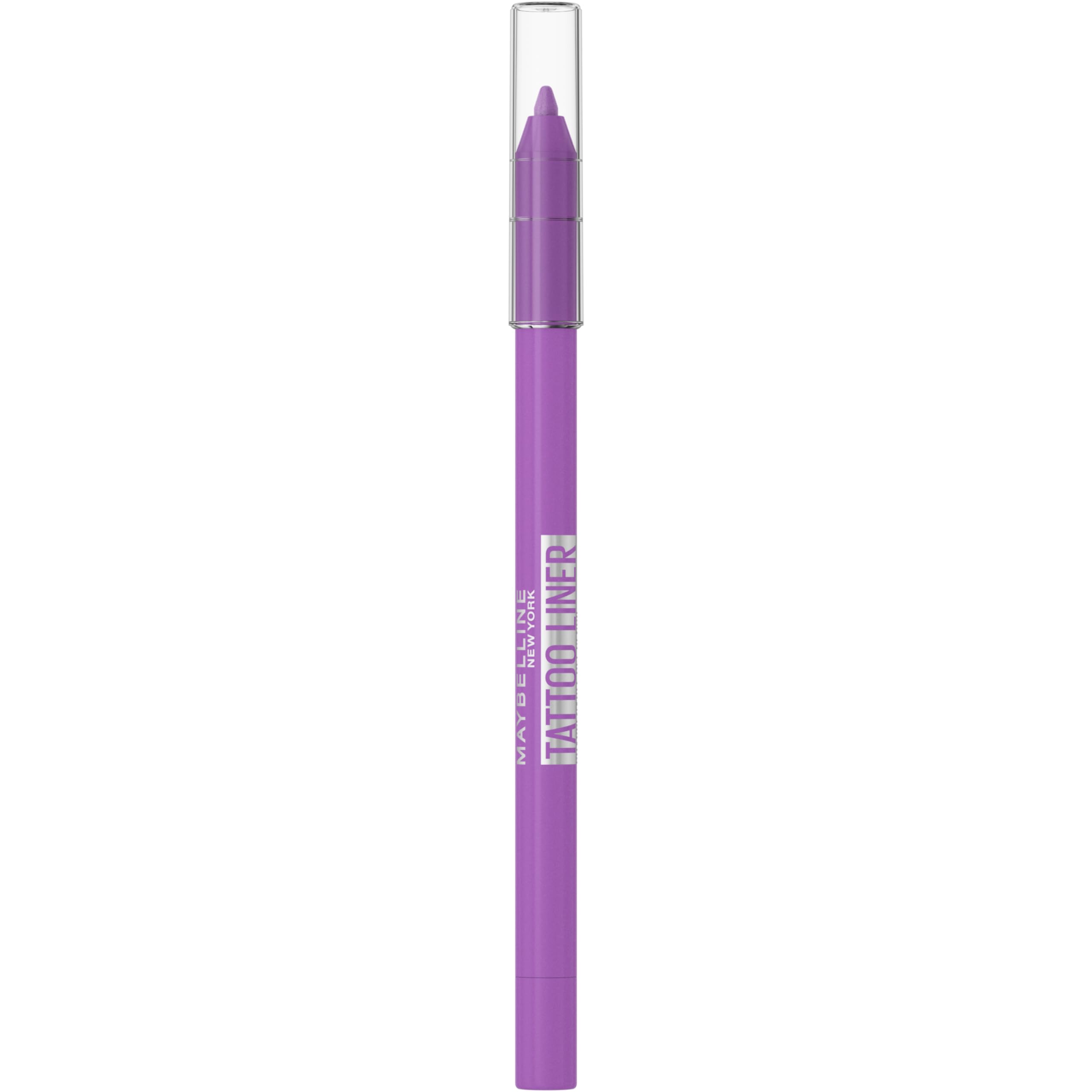 Maybelline Gell Pencil Liner, Tattoo Eye Liner Quick Drying Eyeliner, Waterproof & Smudge-Proof – Semi-Permanent Tattoo, Long-Lasting Sharpenable with Built-in Sharpener, Shade: Purple Pop