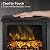 TURBRO Suburbs TS17 Compact Electric Fireplace Stove, Freestanding Stove Heater with Realistic Flame - CSA Certified - Overheating Safety Protection - for Small Spaces - 18" 1400W