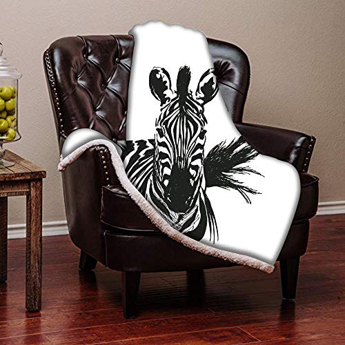 Couverture zèbre motif unique douce peluche le cadeau idéal pour adultes et enfants