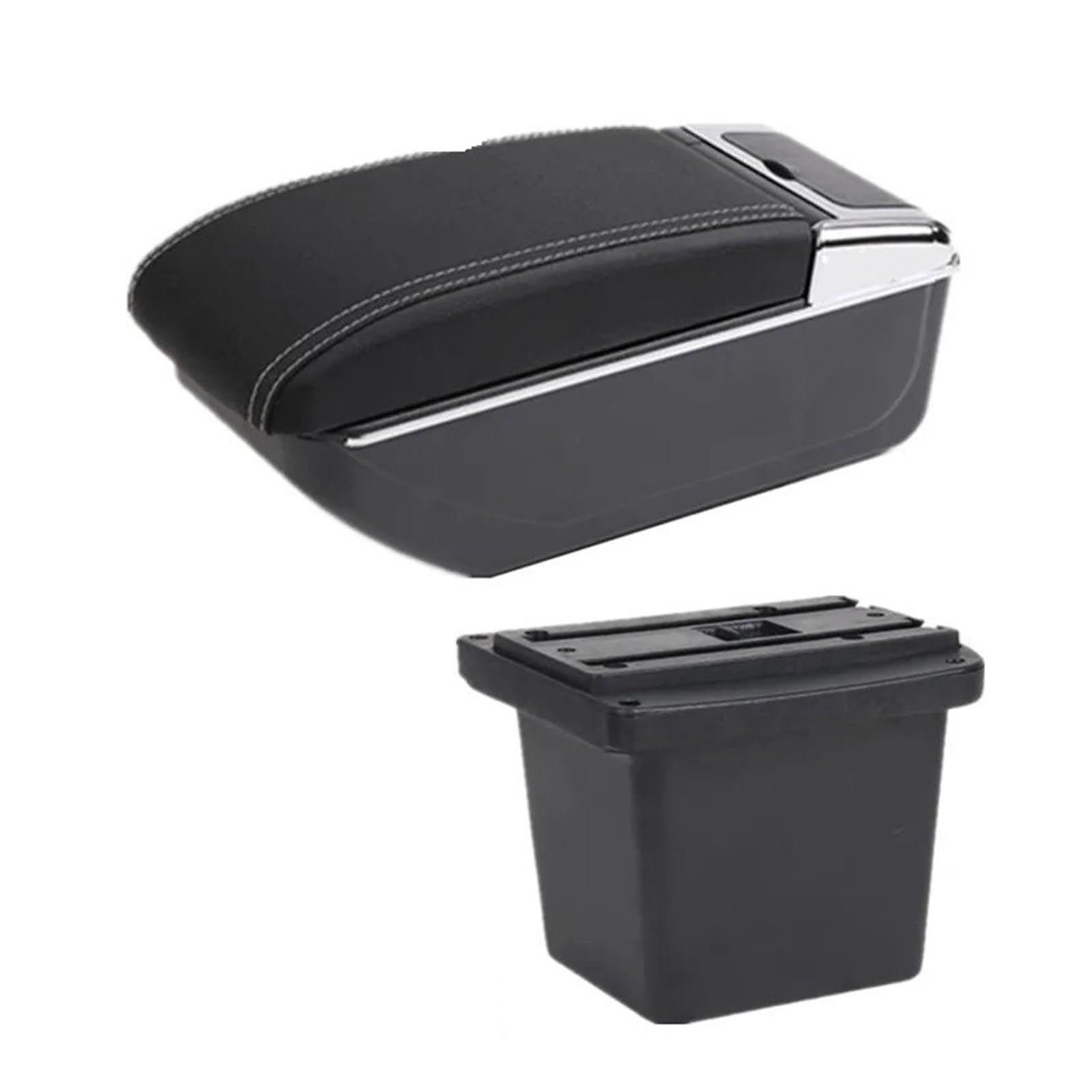GBGWRMRYX Center Armrest Box For Hyundai For Elantra For Touring For I30 For FD I30cw 2007-2011 Car Armrest Box Storage Box Retrofit Accessories Arm Rest(B white line NO USB)