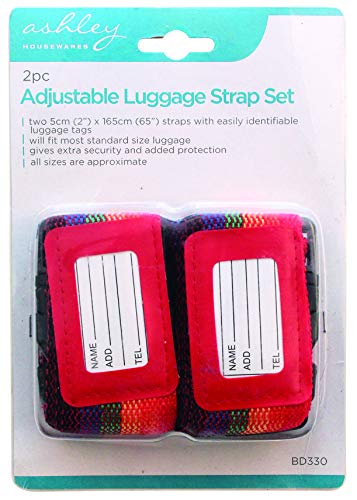 Blackspur BB-BD330 Gepäckband/Gepäckanhänger, verstellbare Länge, verschiedene Set-Größen erhältlich Cover