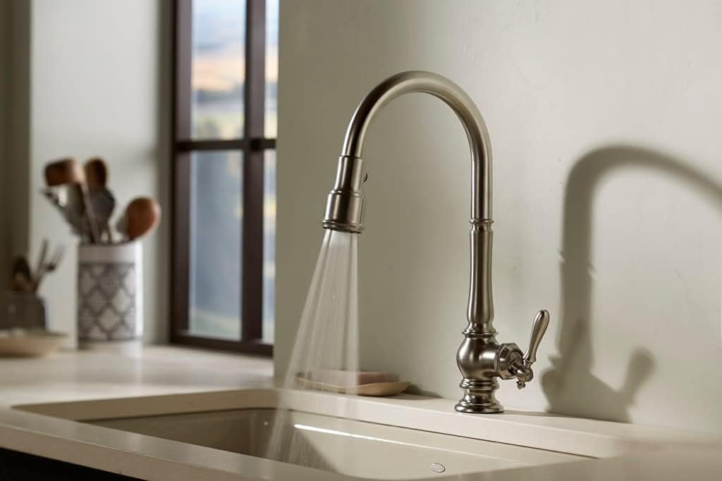 KOHLER K-99259-VS Artifacts Kitchen Sink Faucet, 17.63 x 4.31 x 8.50 Inches, Vibrant Stainless