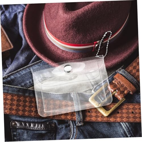 Beaupretty 4pcs Portable Transparent Purse Makeup Bag for Cards and Essentials Travel Organizer for Students and Women4