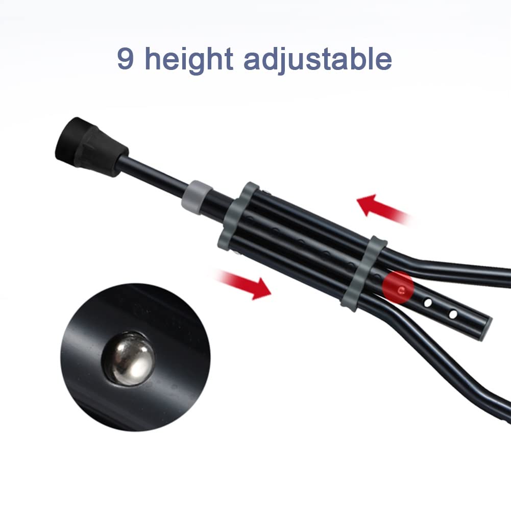 Muletas Axilares para Niños, Muletas de Aluminio de Altura Ajustable, Muletas Médicas para Caminar, Cómodas Almohadillas Axilares, Altura Aplicable 100~135cm
