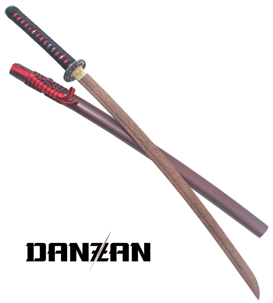Danzan Katana en Bois Katana Arashi Sabre en Bois Epee Entrainement Katana Japonais - Lame Bois