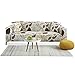 PETCUTE Copridivano 4 Posti Elasticizzato Universale Antiscivolo Copri Divano con Stampa Ideale per Divano Home Decor