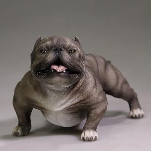 AMITD JXK American Bully Dog Statue Dog Statue Dog Figurine for Desktop Decor Durable Polyresin with Intricate Details Gifts for Women Mom Birthday