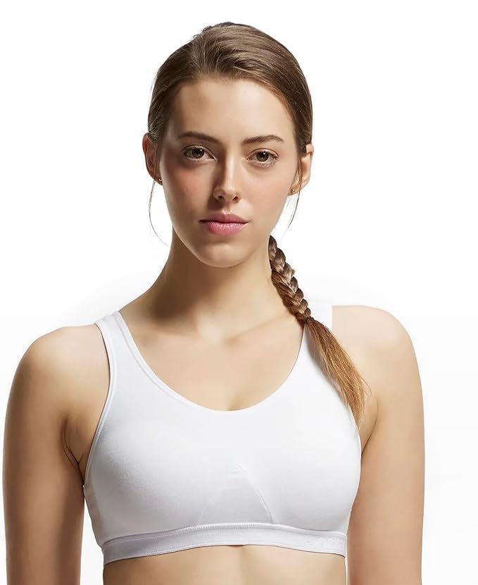Air Bra: Stretchable, Non-Padded, Non-Wired Sports Bra for Women Comfortable Daily Black, White