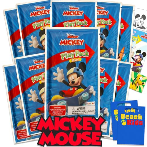 Autocollants et sacs à friandises Mickey fournitures de fête anniversaire 8 packs