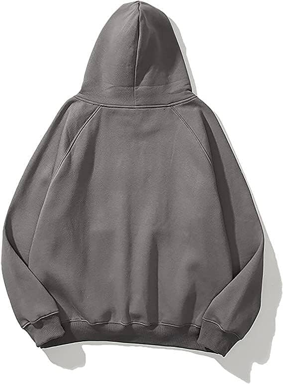 Miniatura 2 de Sudadera con capucha sólida para mujer, holgada, básica, para mujeres y hombres, sudadera de forro polar de gran tamaño, sudadera de manga larga